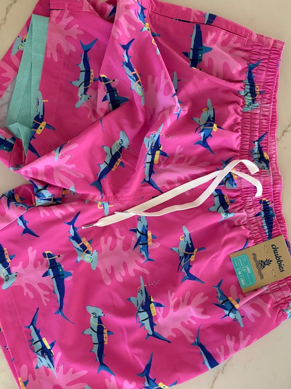 NWT Men's Large Chubbies Swim Trunks W/ Liner